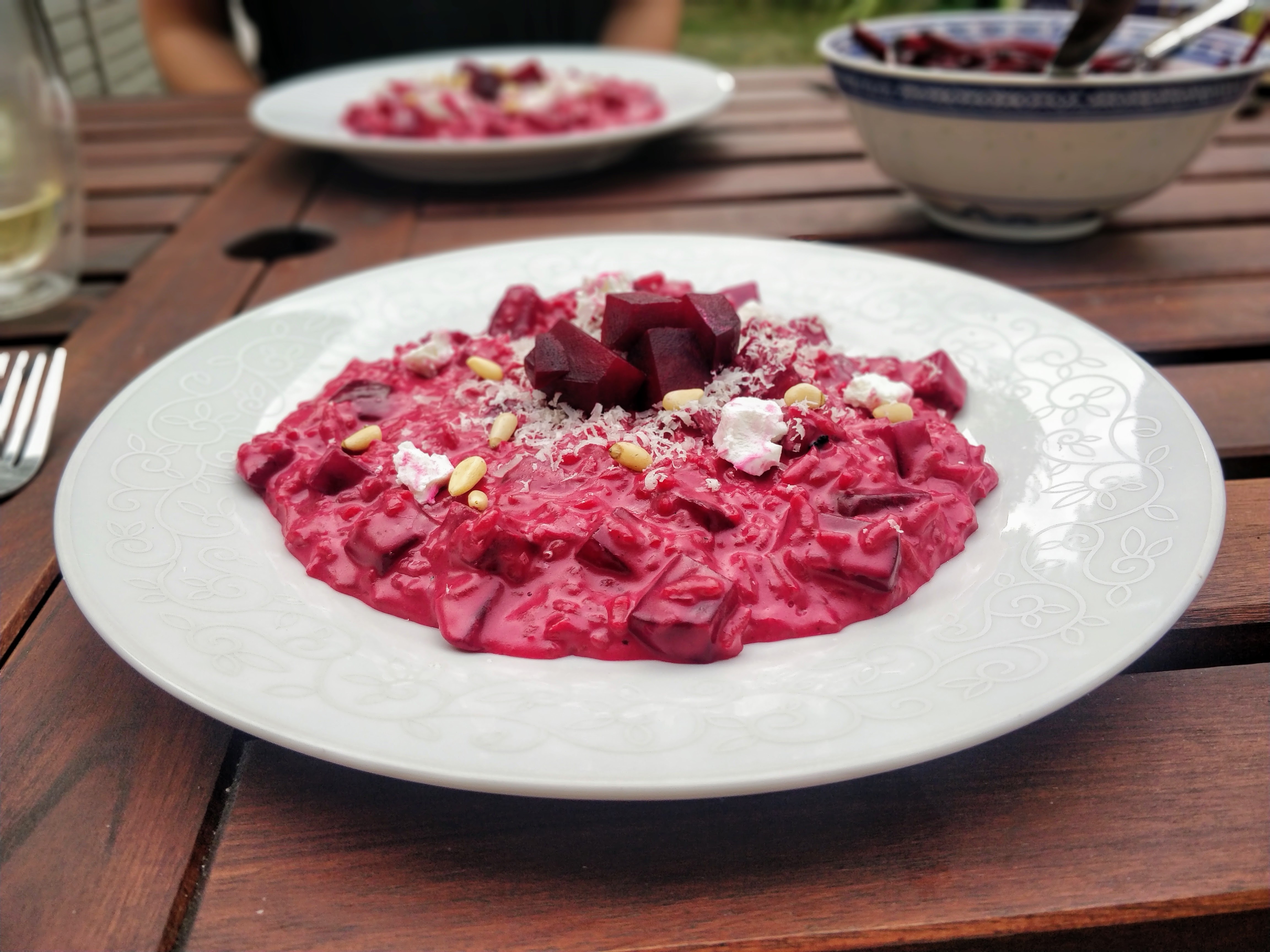 Beetroot and goat's cheese risotto